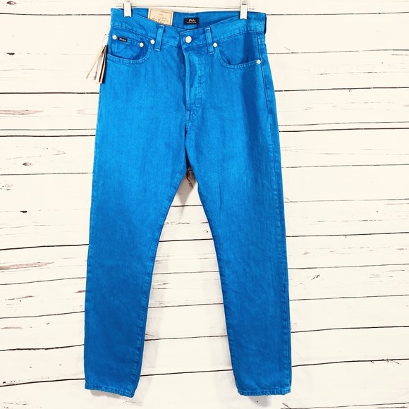 Polo Ralph Lauren Denim - Polo Ralph Lauren Jeans Women's 29 Blue The Callen High Rise Slim Button Fly New